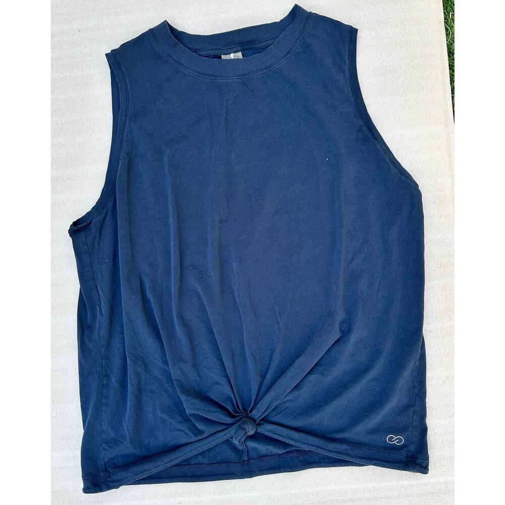 EUC CALIA by Carrie Underwood Everyday Boyfriend Tank – Blue Tie Front – Size XL